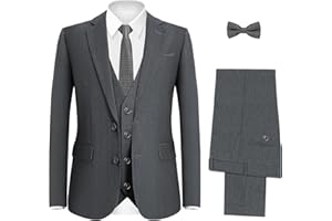 Happy Dolphin Boys Suit Set Modern Fit Kids Suits Adjustable Waist Boys Wedding Outfit for Boy Communion Suits for Boys