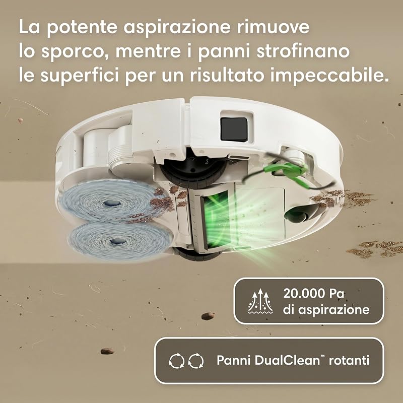 Roomba® Plus 416 Combo robot aspirapolvere lavapavimenti, 20.000 Pa