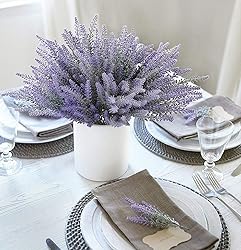 CATTREE Artificial Lavender Flowers, 6 Pack Fake