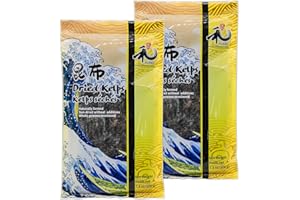 YUHO Kombu Dried Kelp Sun Dried No Preservatives No Sand, All Natural Wild Kombu 7.1 Oz Bag Pack of 2