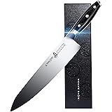 Chef knife - 10 inch Meat and Vegetable Kitchen Knife - High Carbon German Stainless Steel - Full Tang Pakkawood Handle - BLA