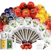 Mixed Cherry Tomato Seed Pod Kit Compatible with AeroGarden, Ahopegarden,URUQ, LETPOT Hydroponic Growing System, 8 Complete Pods with Red, Golden, Black, Purple &amp; Strawberry Fruit Tomato Seeds