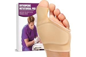 LEOWEER Orthopedic Metatarsal Pad,Breathable Ball of Foot Cushion with Anti-Slip Heel Grip,4 Sizes,Extra Thick Gel Pads & Adjustable Straps for Metatarsalgia relief. (Beige, XL: MEN 10-13)