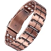 Jecanori 3X Strength Copper Magnetic Bracelet for Men,Pure Copper Bracelet Included Adjustable Sizing Tool