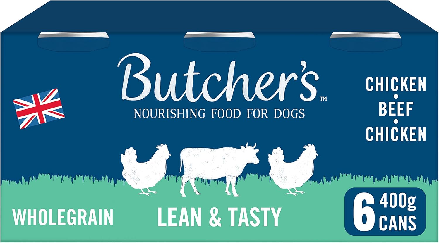 BUTCHER'S Lean and Tasty Low Fat Recipes Wet Dog Food Tin Cans Variety pack, 9.6kg (24 x 400g), Wholegrain Tins, 9.6 kg (Pack of 1) - Image 3