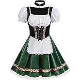 Colorful House Womens Oktoberfest Costume Outfits German Bavarian Beer Dirndl Dresses Beer Carnival