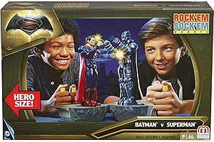 Mattel Games Batman vs. Superman Rock 'Em Sock 'Em Robots 2-Player Kids Game, Fighting Robots Action Game (Amazon Exclusive)