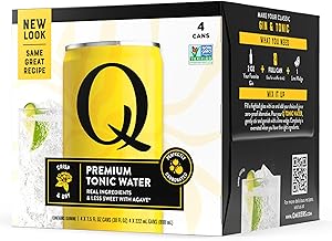 Q Mixers Light Tonic Water, 7.5 Fluid Ounces, 4 Pack