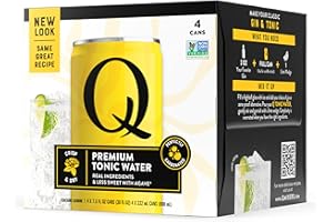 Q Mixers Light Tonic Water, 7.5 Fluid Ounces, 4 Pack