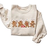 Nurse Christmas Sweatshirt Tshirt, Gingerbread Christmas Sweatshirt, Christmas Sweatshirt, Christmas Vibes,Nurse Sweatshirt,Gingerbread Nurse Shirt