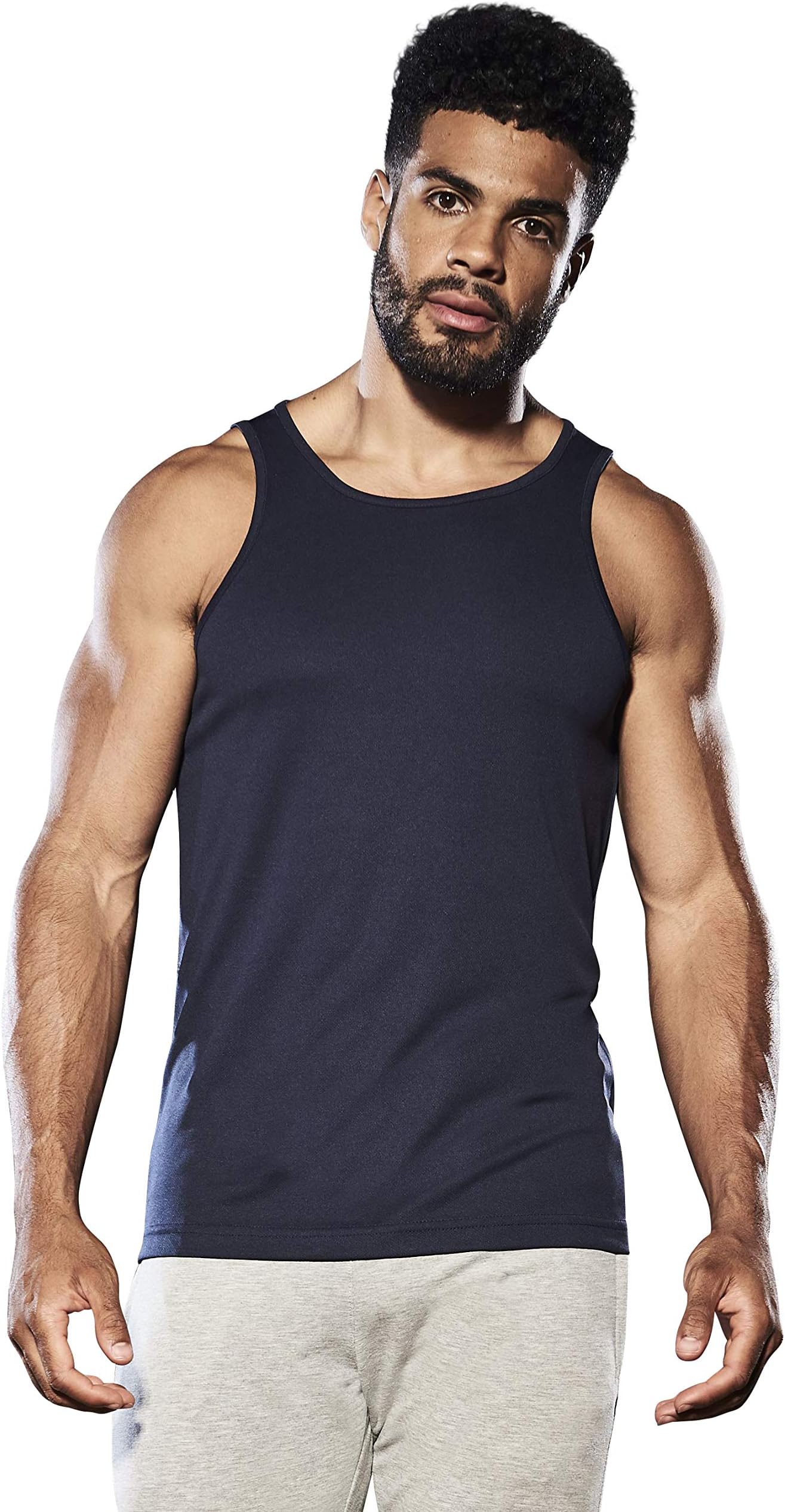 Mens Quick Dry Breathable Sports Running Jogging Fitness Vest Sleeveless Gym Top Moisture Wicking
