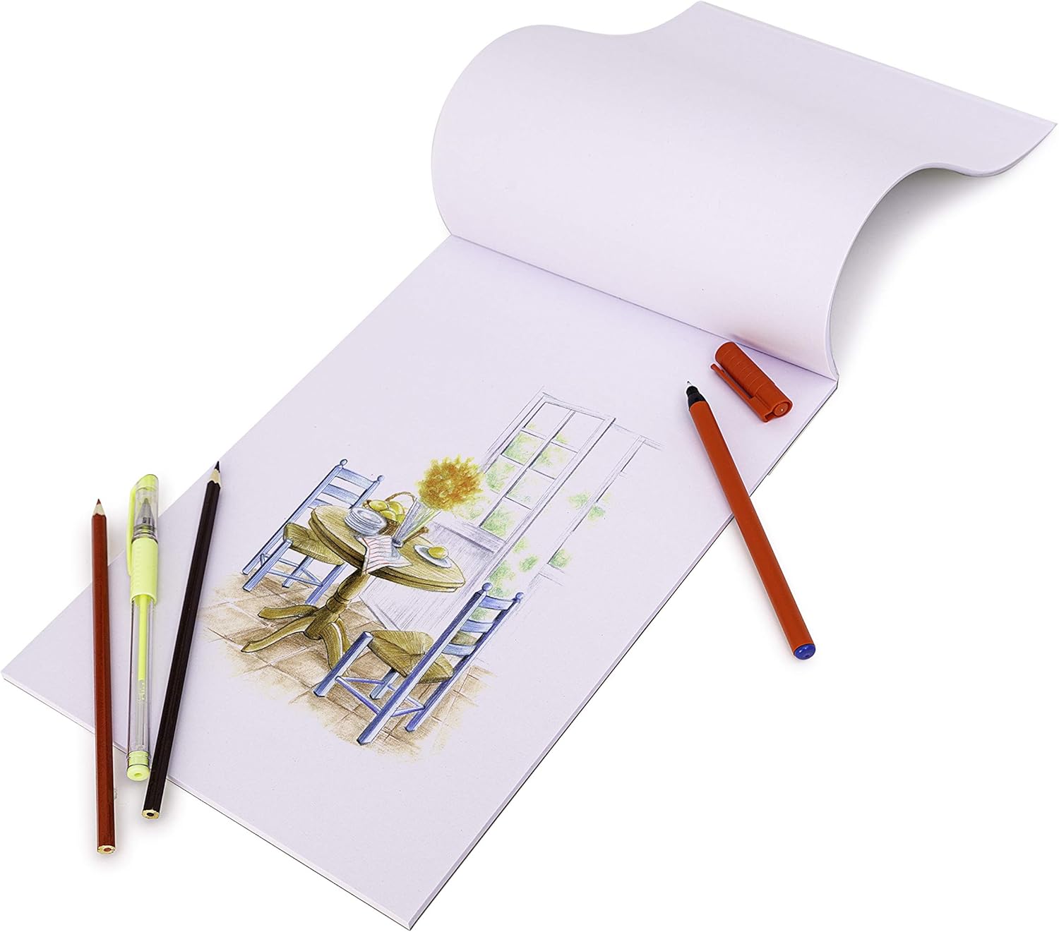 abeec A4 Plain Paper Drawing Pad 72 Sheet Sketch Book 72 Plain