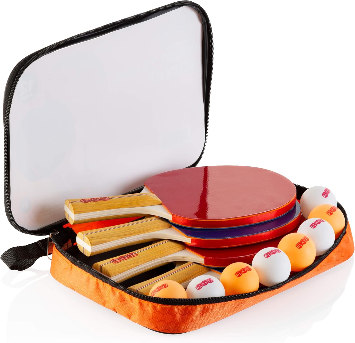 Play22 Ping Pong Paddle Set - 4 Table Tennis Paddles and 8 Ping Pong Balls and Portable Gift Case - Best Gift for Boys and Girls, Adults - Great for Indoor Or Outdoor Play – Speed, Control and Spin : Sports & Outdoors