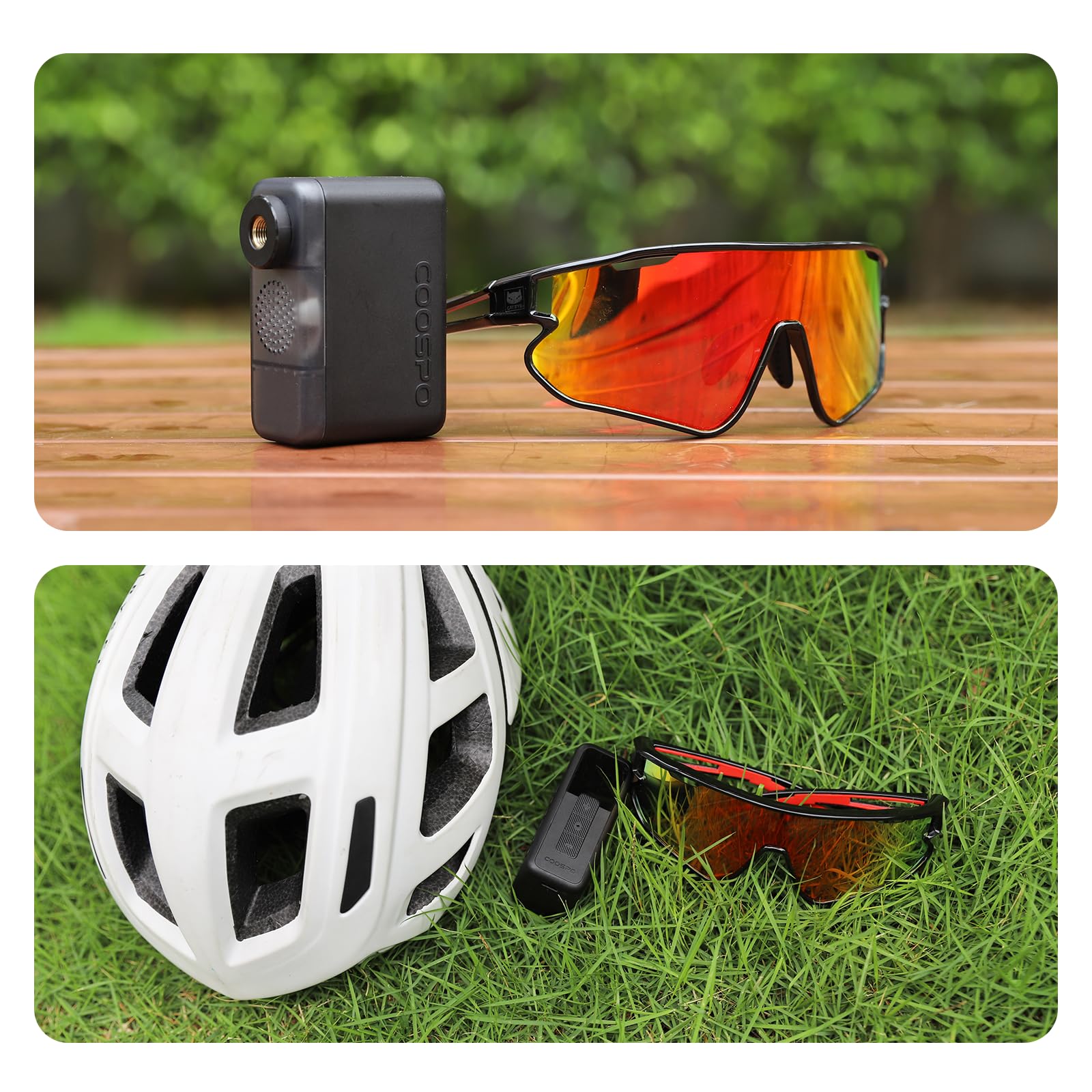 COOSPO X1 Mini Electric Bike Pump with Gauge, 120PSI Portable Bicycle Tire Pump, Auto Stop, Fast Inflation for Presta & Schrader Valves, USB-C Rechargeable, Compact for Road/Mountain Bikes