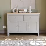 Vida Designs Arlington Sideboard Buffet Table Grey Oak Effect view 2