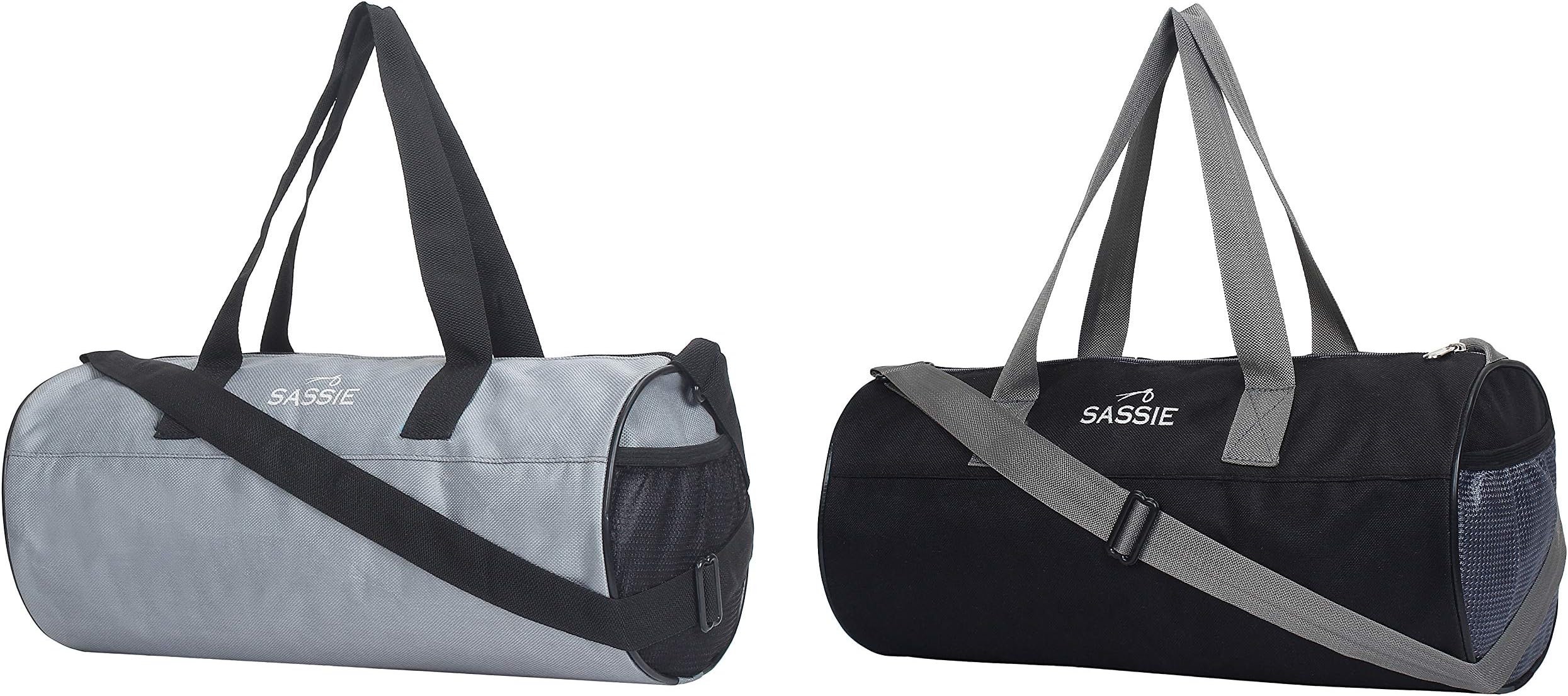 2 Pcs Combo of 12 LTR Gym Bag & Duffel Bag (Pack of 2) (Black & Grey) (SSN-2018)
