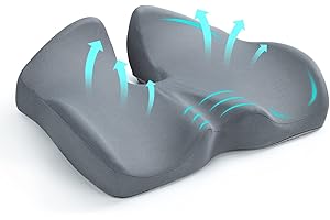 FOAMULA Seat Cushion for Office Chair, Memory Foam Sciatica Pain Relief Pillow, Seat Cushions for Hip, Tailbone, Coccyx Pain, Desk Chair Cushions for Office, Home Chair, Gaming Chair, Car, Wheelchair