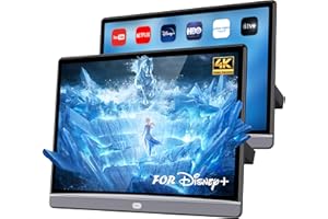 WONNIE 13.3" Car TV Headrest Monitor for Back Seat, 4K Android Tablet Portable Rear Entertainment System, Support Phone Wireless Mirror Link Touch Screen, with WiFi/HDMI/USB/Video Player, 4G+64G