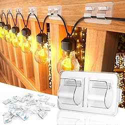 Keviyi Hooks for Outdoor String Lights Clips: 25Pcs