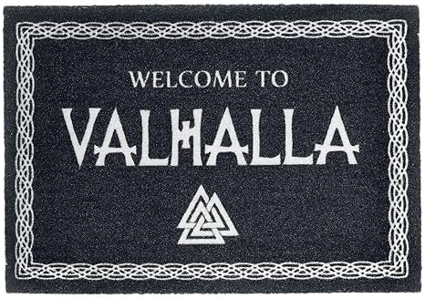 Welcome to Valhalla Fußmatte schwarz/weiß