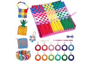YIQXKOUY Weaving Loom Kit, Art and Crafts Supplies Sturdy Frame Potholder Loom Making Kits, Pot Holder Loom Knitting Kits for