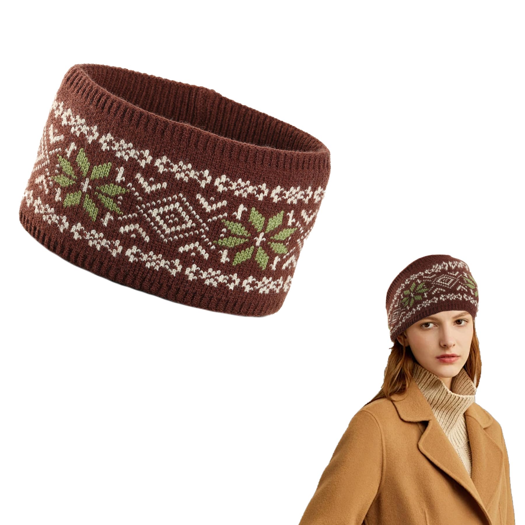 Ear Warmer Headband - Wide Headband, Thick Headband, Knitted Headband Women, Knitted Headband, Wide Headbands For Women, Womens Headbands, Winter Headbands For Women, (COFFEE, one size)