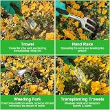 DEWINNER 11 Pc Garden Tools Set with Tool Bag Stainless Steel Hand Tools view 3