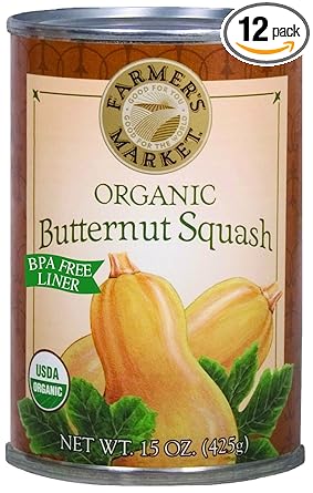 Amazon Com Farmer S Market Foods Canned Organic Butternut Squash Puree 15 Ounce Pack Of 12 Grocery Gourmet Food