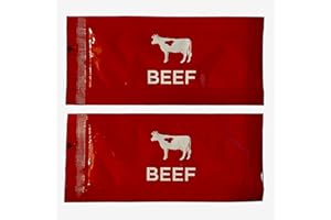 Reduced Sodium Beef Broth Concentrate - 20 Stick Pack (9.6g Each) - Bundle with Habanerofire Pan and Skillet Scraper