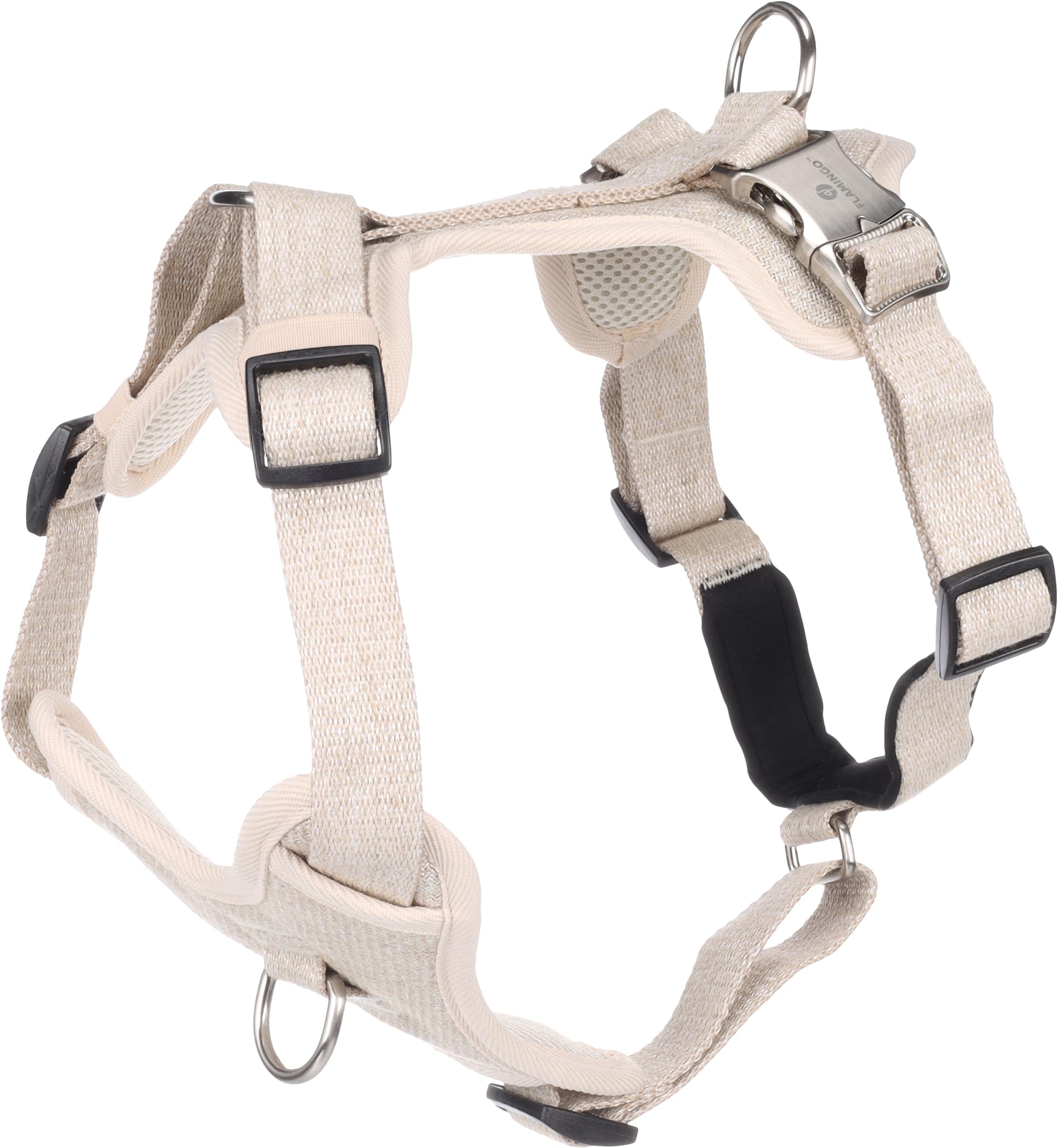 Flamingo Dog Harness Lago Beige XL 53-86cm 65-105cm 25mm