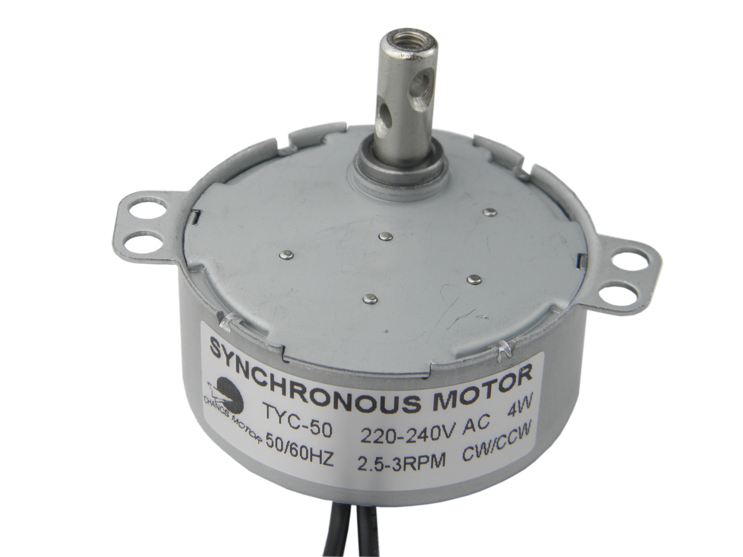 CHANCS Electric Gear Motor TYC-50 Synchronous Motor AC 220V 2.5-3r/min CW/CCW Turntable Gear Box For Cup Turner,Hand-Made, School Project, Model