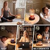 Funistree Dimmable Candle Warmer Lamp with Timer Amber Glass Jar Candle Warmer view 5