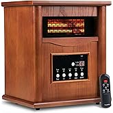 Nordic Hygge Portable Space Heater, 1500W Electric Infrared Heater for Indoor Use, Living Room, Bedroom, Office - Remote Cont