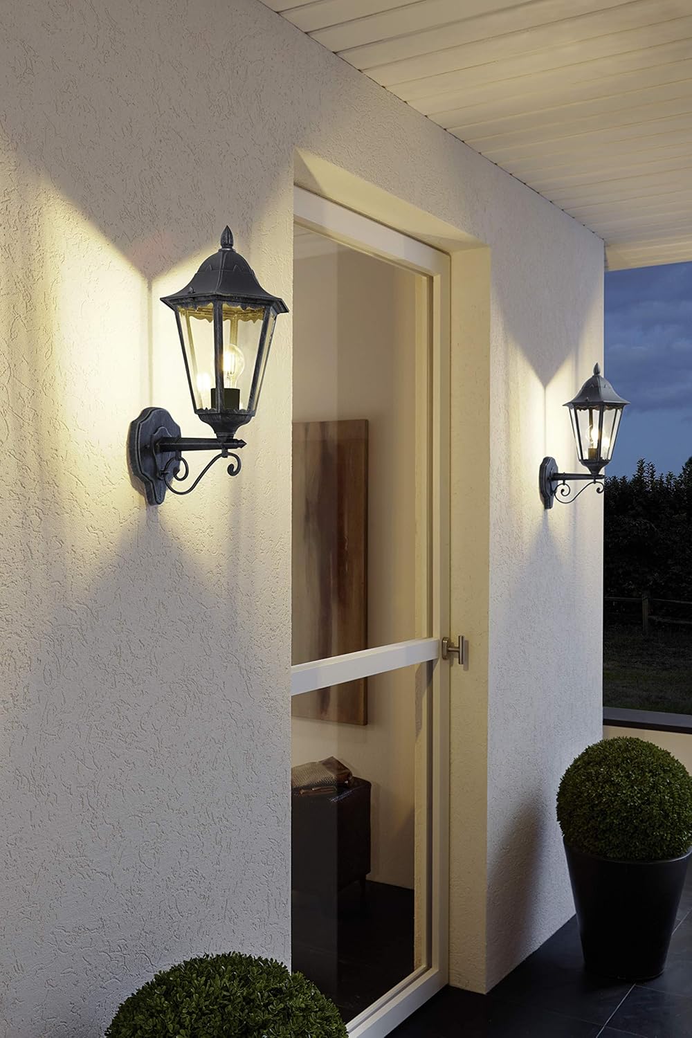 Eglo 93457 NAVEDO Exterior Wall Light in Black and Silver-Patina, One Size - Image 3