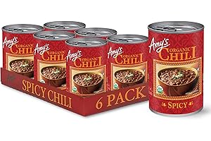 Amy's Chili, Spicy, Gluten Free & Organic Vegetarian Chili, 14.7 Oz (6 Pack)