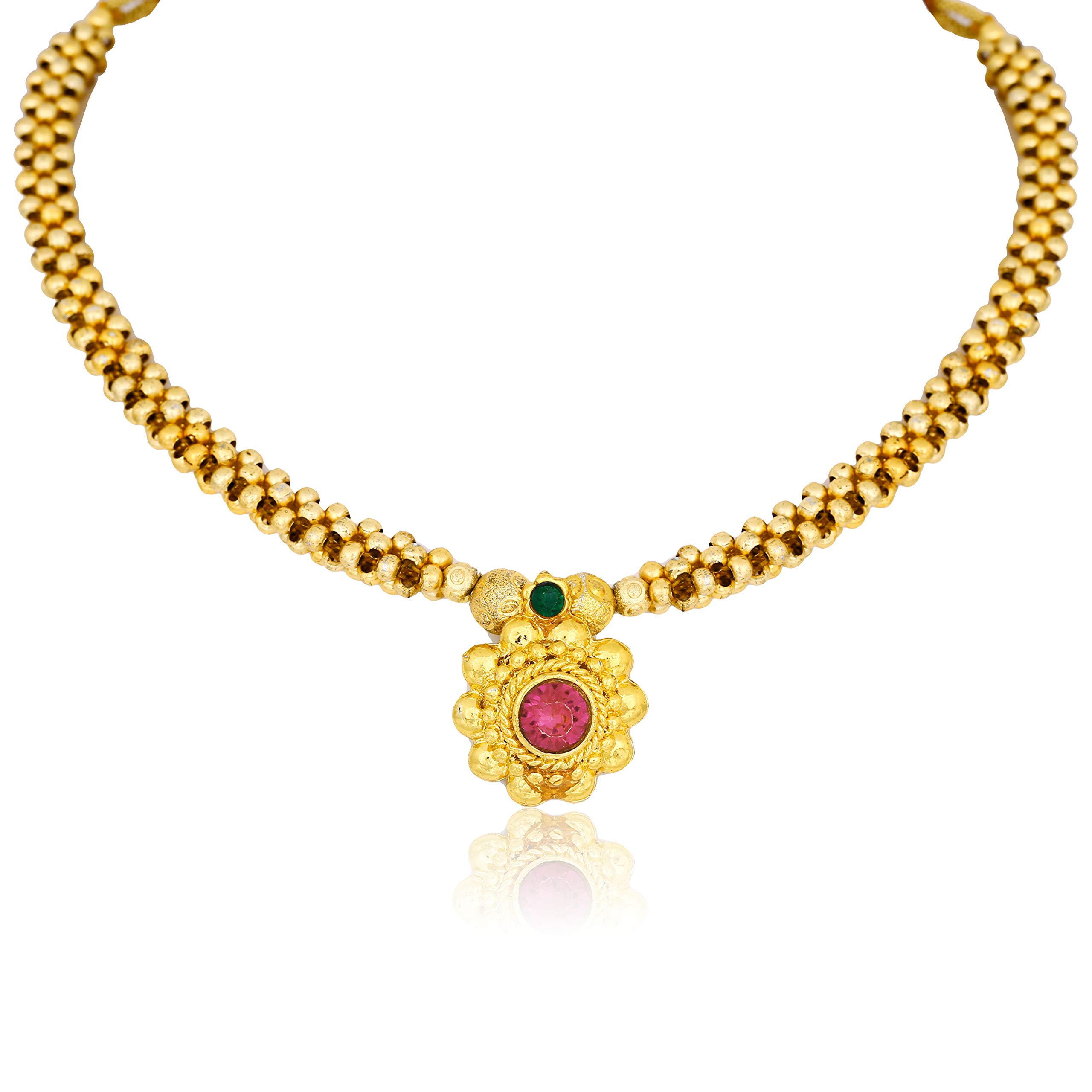 Buy CZ AD Traditional Pearl Gold Pink 