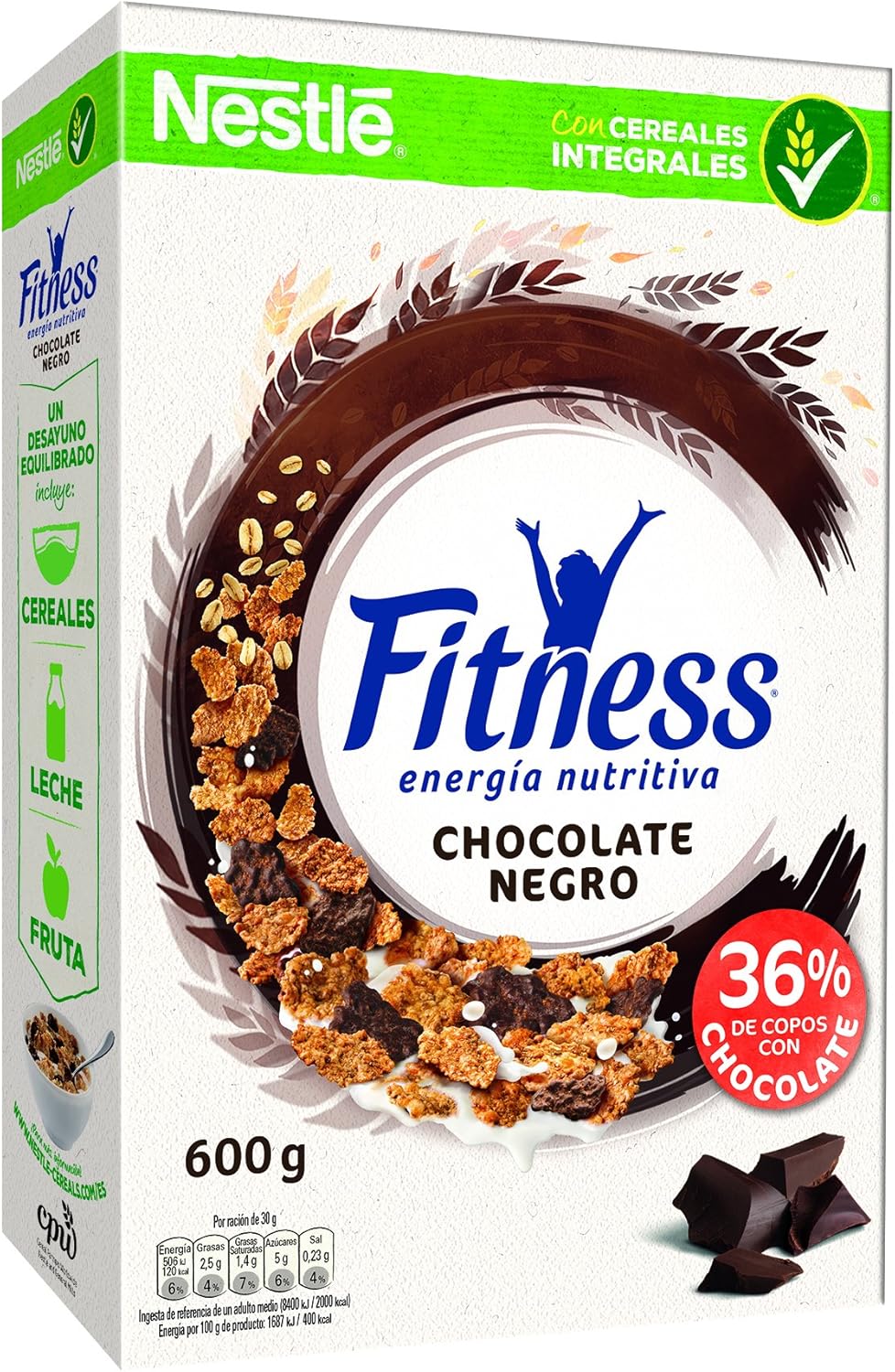 Nestlé Fitness - Cereales con Chocolate Negro - 4 Paquetes de 600 ...