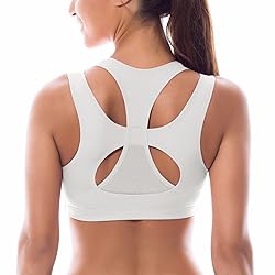 SYROKAN Sports Bras for Women High Support Mesh