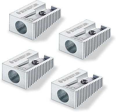 STAEDTLER Single Hole Quality Aluminium Pencil Sharpener (4)