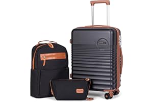 CONCEPTEN Carry On Luggage 22x14x9 Airline Approved, 20-inch Hard Shell Suitcases with Wheels, ABS Lightweight Carry on Suitcase with TSA Lock