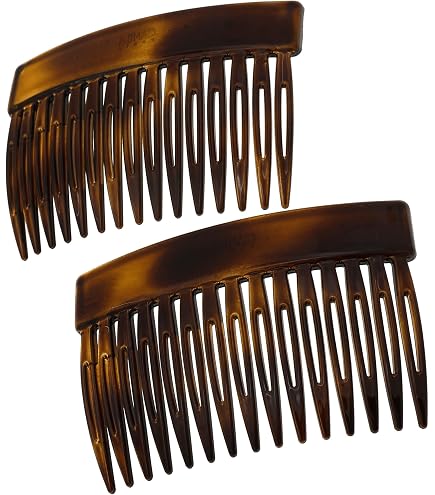 Large French Hair Side Combs for Thick Hair, Strong Hold Bun Camila Paris CP2941 French Hair Side Combs, Beige Pearl  main image 4