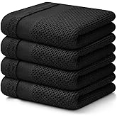 Homaxy 100% Cotton Waffle Weave Kitchen Towels, 13 x 28 Inches Super Absorbent and Machine Washable Dish Towels for Drying Di