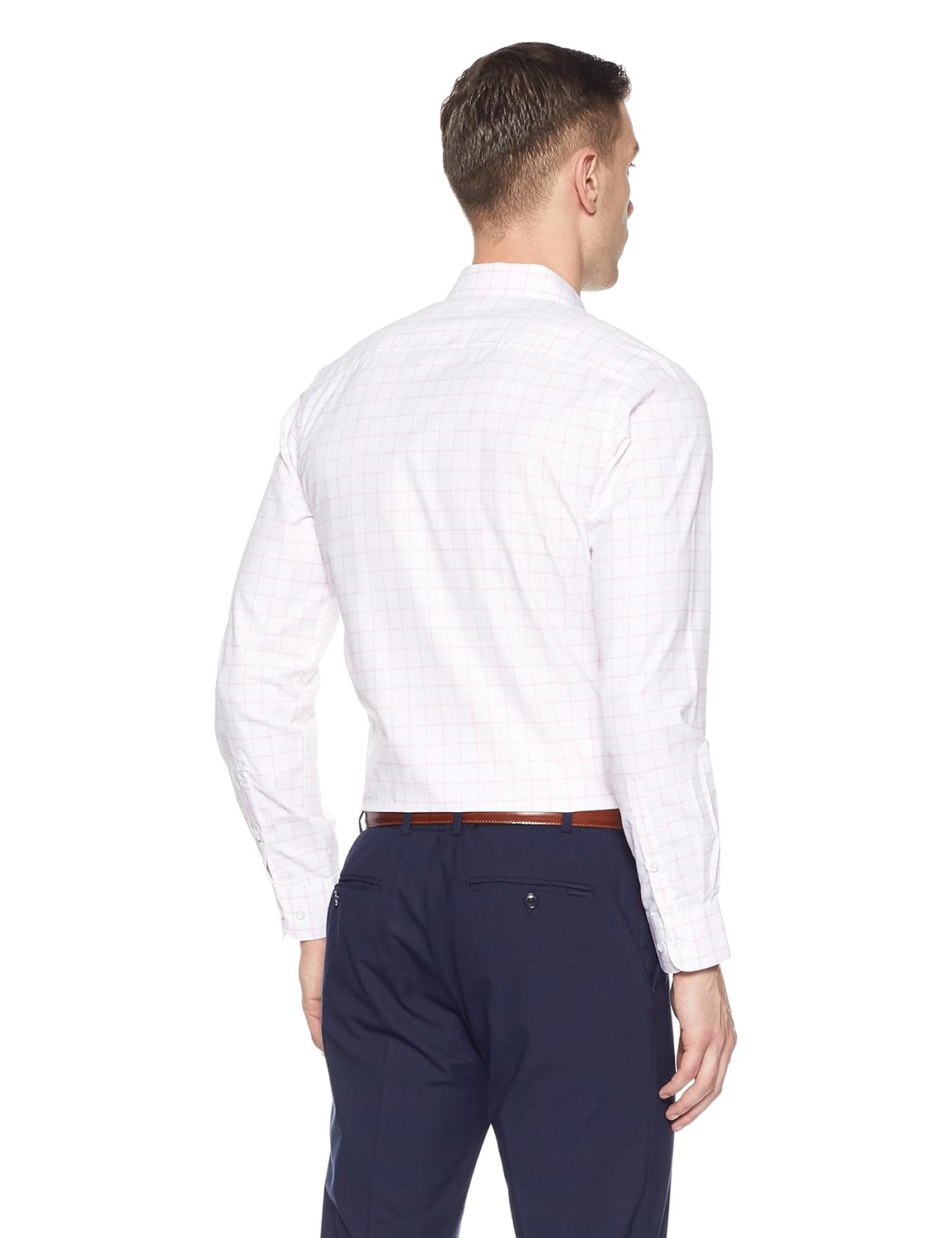 peter england men's solid slim fit formal shirt