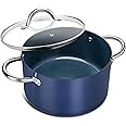 MICHELANGELO 6 Quart Stock Pot With Lid, Non-Toxic Ceramic Soup Pot, Non-Stick Cooking Pot With Stainless Steel Handle, Induction Compatible
