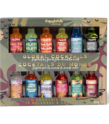 Thoughtfully 20-Piece Vegan Cocktail Mixer Sampler Set