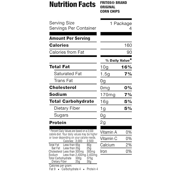 FRITOS ORIGINAL CORN CHIPS, 1 OUNCE (PACK OF 40)