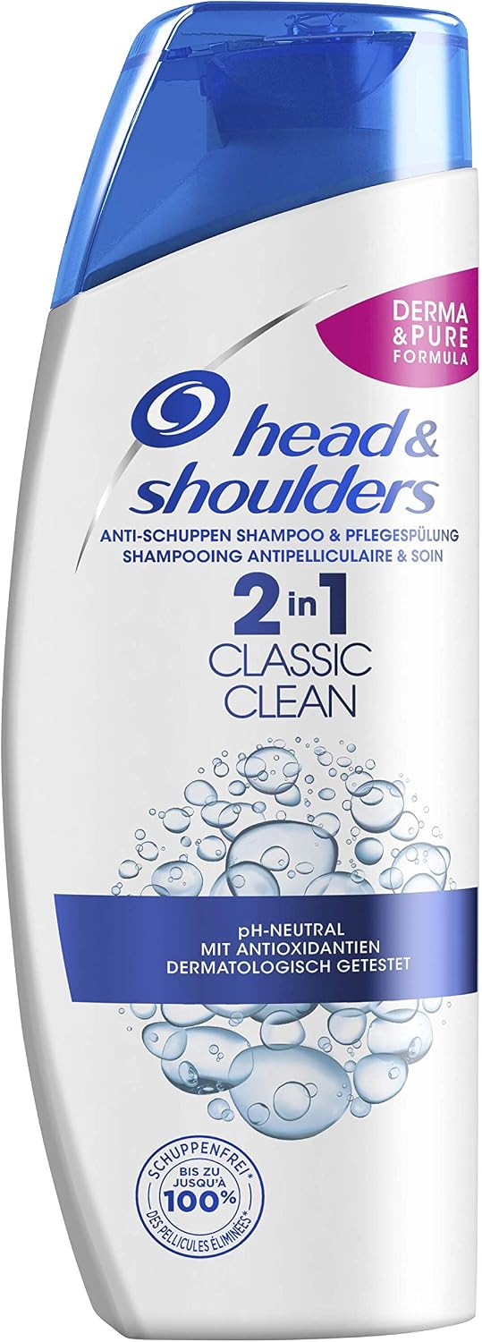 Head & Shoulders Classic Clean 2-in-1 Anti-Dandruff Shampoo, Pack of 6 (6 x 250 ml), Shampoo Against Dandruff, Dry Scalp - Image 3