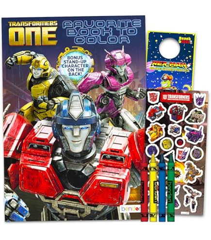 Transformers Set di puzzle – Confezione da 3 puzzle con due puzzle da 24 pezzi, un puzzle da 48 pezzi, adesivi e altro per bambini | Transformers Toys for Boys