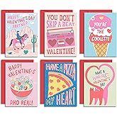 S&O Fun Happy Valentines Day Cards - Set of 24 Valentine Cards Boxed with Envelopes - Notes for Grandma, Kids, Friends & Family - Love Notes for Him & Her - Greetings with Assortment Box