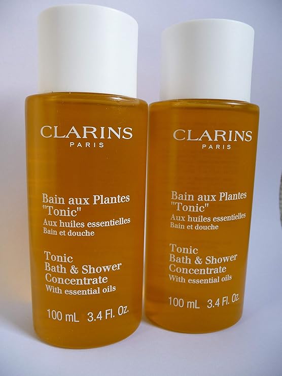 Clarins Tonic Bath & Shower Concentrate 200ml With Essential Oils 2 x 100ml Amazon.co.uk Beauty